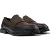 Camper Pix Loafers In Brown Leather In Black And Brown