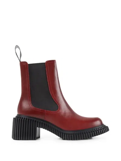 Camper Pix London Ankle Boots In Red