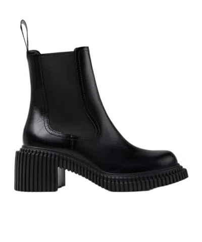 Camper Pix London High Heels Ankle Boots In Black