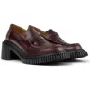 Camper Pix London Leather Penny Loafers In Burgundy