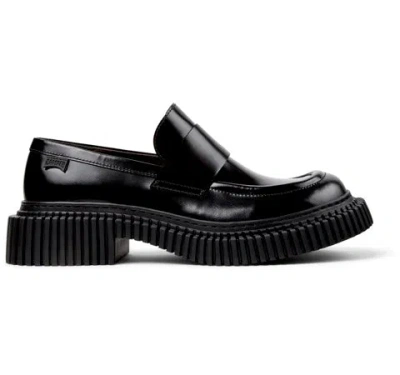 Camper Pix Berlin Leather Loafers In Black
