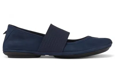 Pre-owned Camper Right Ballerina Mary Jane Nubuck (women's) Sneakers In Navy Blue