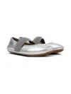 Camper Right Ballet Flats In Silver