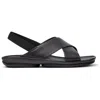 Camper Right Isla Crossover-strap Sandals In Black