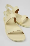 Camper Right Isla Leather 2-strap Sandal Top In Yellow, Women's At Urban Outfitters