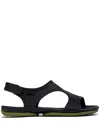 Camper Right Leather Slingback Sandals In Black