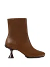 Camper Right Left Leather Ankle Boots In Brown