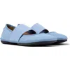 Camper Perforated Leather Ballerina Shoes In Blue