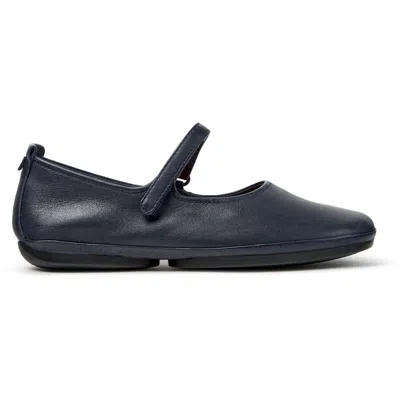 Camper Right Nina Leather Ballet Flats In Blue