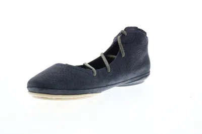 Camper Right Nina Lace Up Flats Shoes In Navy