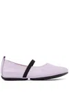 Camper Right Nina Leather Ballerinas In Pink