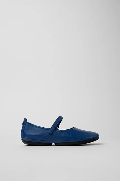 Camper Right Nina Leather Strap Ballerinas In Blue