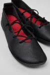 Camper Lace-up Leather Flats In Black