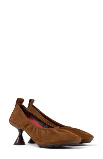 Camper Right Nina Leather Pump In Brown
