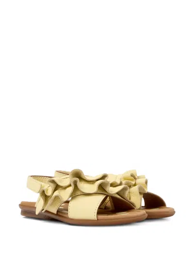 Camper Kids' Right Ruffled Sandals In Yellow