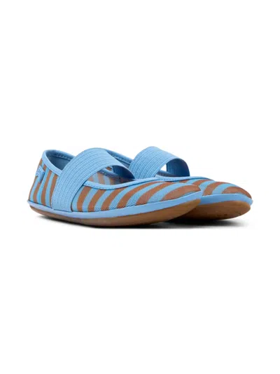 Camper Babies' Right Striped Strap Ballerinas In Multi