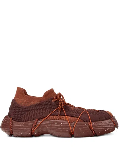 Camper Roku Knitted Lace-up Sneakers In Red