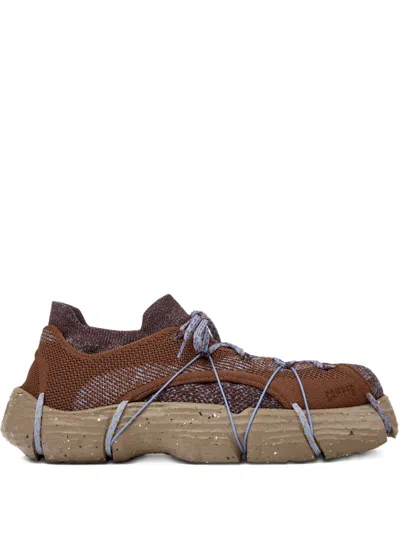 Camper Roku Knitted Rope-detail Sneakers In Brown