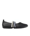 Camper Right Nina Twins Leather Ballerina Shoes In Black