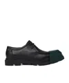 Camper Junction Leather Derby Shoes In Black