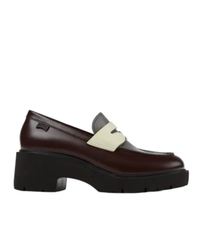 Camper Round Head Loafer Shoes In Black