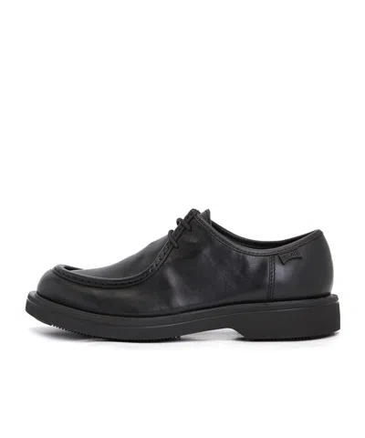Camper Round Head Loafer Shoes In Black