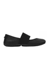 Camper Round-headed Mary Jane Shoes In Black