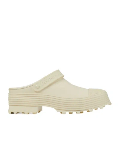 Camper Round-headed Muller Shoes In Nude