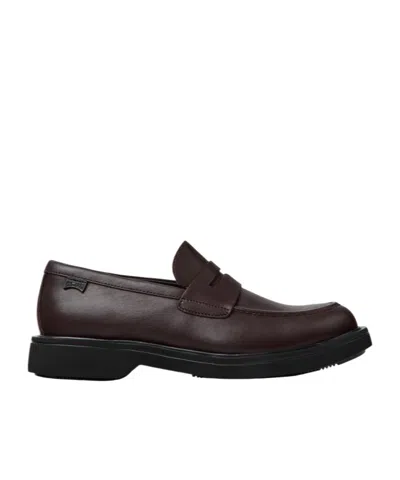 Camper Round-toe Loafers In Brown