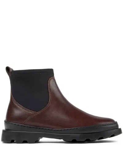 Camper Round-toe Recycled Polyester Boots In Brown