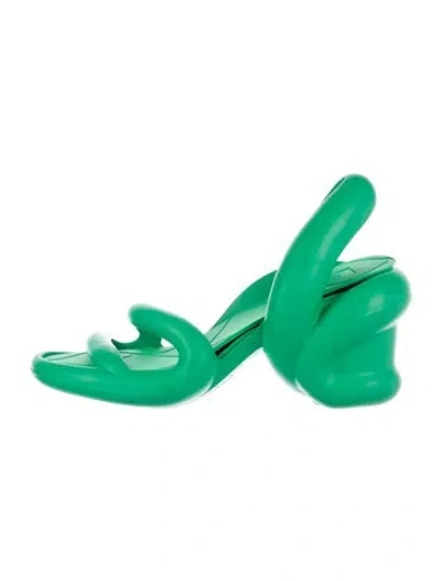 Pre-owned Camper Rubber Slingback Sandals In Green