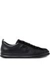 Camper Runner Lace-up Leather Sneakers In Black