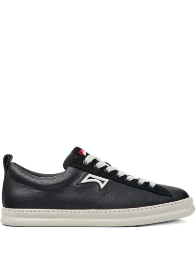 Camper Runner Four Leather Suede Sneakers In Black