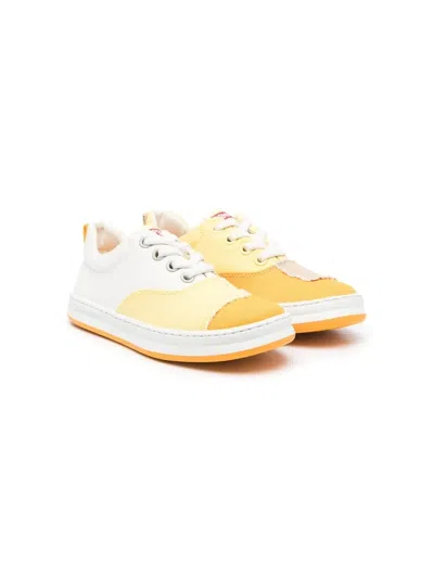 Camper Kids' Runner Four Panelled Sneakers In 黄色