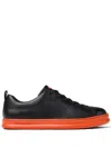 Camper Runner Four Round-toe Leather Sneakers In Black