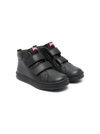Camper Kids' Runner Four Touch-strap Sneakers In Black