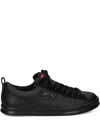 Camper Runner Lace-up Leather Sneakers In Black