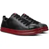 Camper Runner Leather Sneaker In Black-noir
