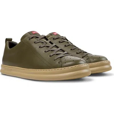 Camper Runner Leather Sneaker In Medium Green