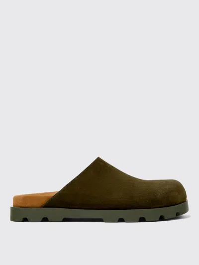 Camper Sabot Brutus  In Camoscio In Green