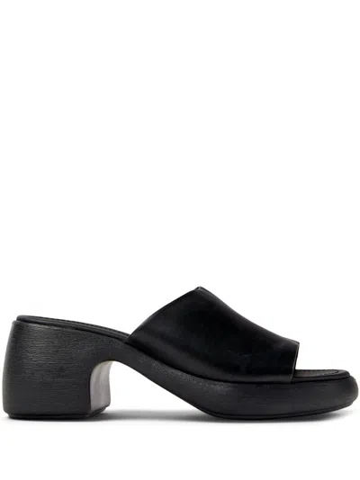 Camper Thelma Platform Slide Sandal In Black