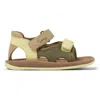 Camper Sandals For First Walkers In Green,yellow,beige