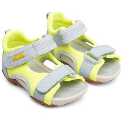 Camper Kids' Sandals For First Walkers In Grey,yellow