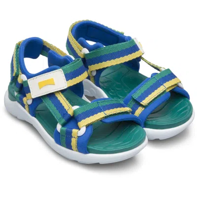 Camper Kids' Sandals For Girls In Blue,green,yellow