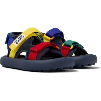 Camper Kids' Sandals For Girls In Blue,red,yellow