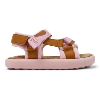 Camper Kids' Sandals For Girls In Brown,pink,white