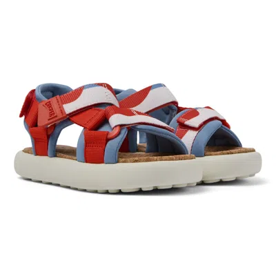 Camper Kids' Sandals For Girls In Red,blue,white