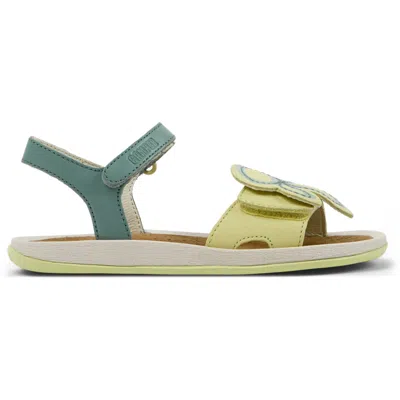 Camper Kids' Sandals For Girls In Yellow,green