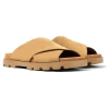 Camper Brutus Logo-debossed Suede Sandals In Brown