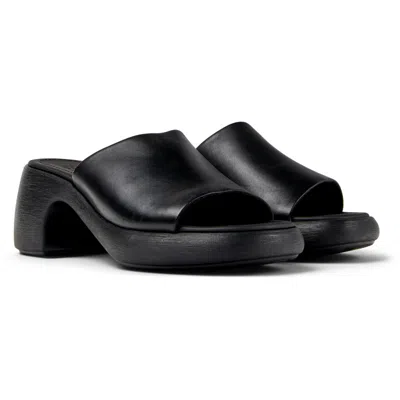 Camper Thelma Platform Slide Sandal In Black